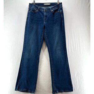 Levis 529 Curvy Bootcut Jeans Women 12 Mid Rise Stretch Denim Flare Zip Fly Blue